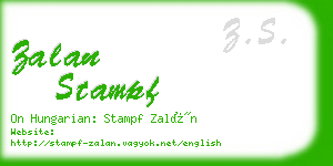 zalan stampf business card